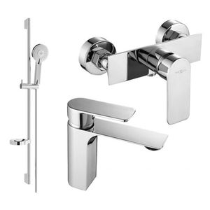 MEXEN/S Alexa SET umyvadlová + sprchová baterie s příslušenstvím DS40, chrom 71204DS40-00 obraz
