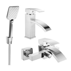 MEXEN/S Libra R62 Set umyvadlové a vanové baterie s příslušenstvím, chrom 745103R62-00 obraz