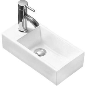 MEXEN Inez umyvadlo na desku pravé 45 x 25 cm bílá 21434500R obraz