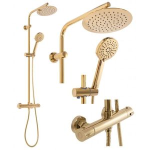 REA Sprchový termostatický set Bliss zlatý REA-P8806 obraz