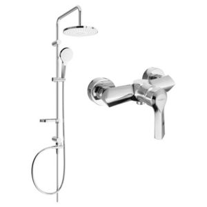 MEXEN/S Erik sprchový sloup včetně sprchové baterie Sabre, chrom 72140205-00 obraz
