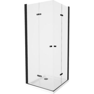 MEXEN/S Lima Duo sprchový kout 90x90, transparent, černá +vanička se sifonem 856-090-090-70-02-4010B obraz