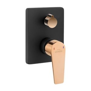 INVENA 2-cestná nástěnná baterie MIDNIGHT, černá / růžové zlato TREND BP-35-002-V obraz