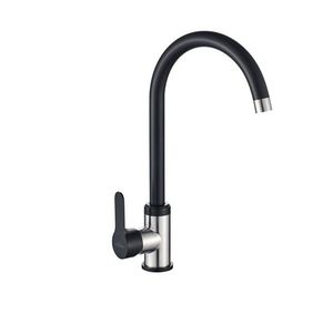 INVENA Dřezová baterie IRON, nerez/ černá BZ-53-L04-L obraz