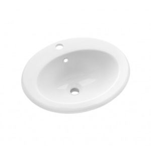 INVENA Umyvadlo na desku AJTRA 50 cm, oval CE-29-001-W obraz