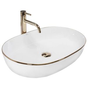 REA Umyvadlo na desku CLEO White Gold Edge REA-U6211 obraz
