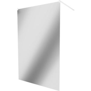 MEXEN/S KIOTO samostatně stojící sprchová zástěna 110 x 200, zrcadlové 8 mm, bílá 800-110-002-20-50 obraz