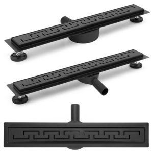 REA Lineární sprchový žlab Greek PRO černá matná 90 REA-G8026 obraz