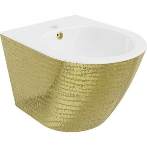 MEXEN Lena bidet závěsný, bílá/zlatá vzor 35224808 obraz