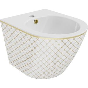 MEXEN Lena bidet závěsný, bílá/zlatá vzor 35224809 obraz