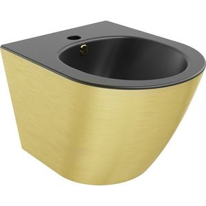 MEXEN Lena bidet závěsný, černá mat/zlatá vzor 35224877 obraz