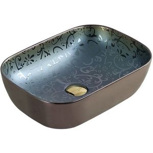 MEXEN Rita umyvadlo na desku 45x32 cm zelená 21084556 obraz