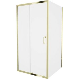 MEXEN/S Apia sprchový kout obdélník 90x90, transparent, zlatá 840-090-090-50-00 obraz