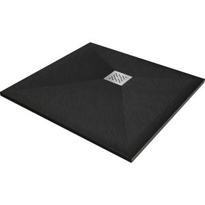 MEXEN Stone+ Sprchová vanička čtvercová 80x80, černá 44708080 obraz