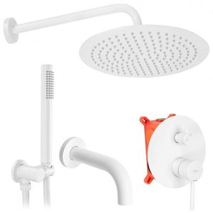 REA Sprchový set s baterií 150mm Lungo bílá + BOX REA-P6611 obraz
