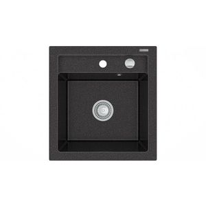 MEXEN Vito granitový dřez 1-miska 520x490 mm, černá skvrnité 6503521000-76 obraz