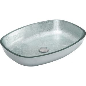 MEXEN Araks skleněné umyvadlo 54x39, stříbrná 24155411 obraz