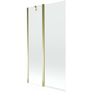 MEXEN Flip vanová zástěna 1-křídlo 100x150, transparent, zlato 894-100-101-50-00 obraz