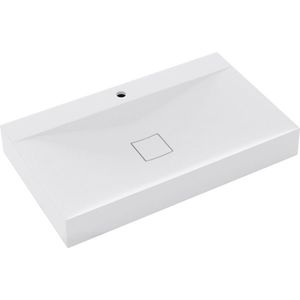 MEXEN Poli umyvadlo na desku litý mramor 60 x 48, bílá 23026001 obraz