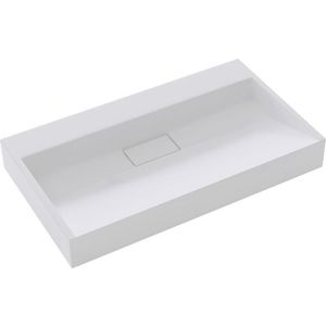 MEXEN Ava umyvadlo na desku litý mramor B/O 70 x 46, bílá 23017000 obraz