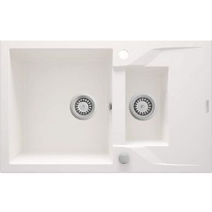 DEANTE Andante alabaster Granitový dřez, 1.5 bowl s odkapávačem ZQN_A513 obraz