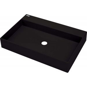 DEANTE Correo černá Granitové umyvadlo, na desku 60x40 cm CQR_NU6S obraz