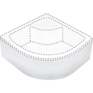 DEANTE Deep bílá Kryt na sprchovou vaničku, půlkulatý, 90x90 cm KTD_041O obraz