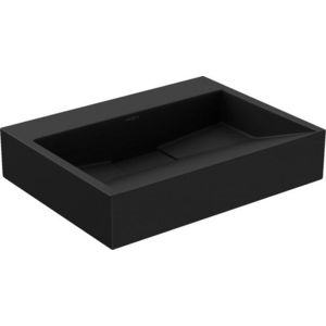 MEXEN Ava umyvadlo na desku litý mramor B/O 50 x 38, černá 23015070 obraz