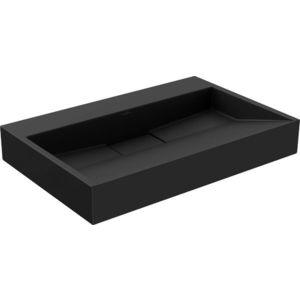 MEXEN Ava umyvadlo na desku litý mramor B/O 70 x 46, černá 23017070 obraz