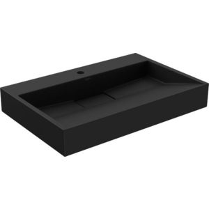 MEXEN Ava umyvadlo na desku litý mramor 1/O 70 x 46, černá 23017071 obraz