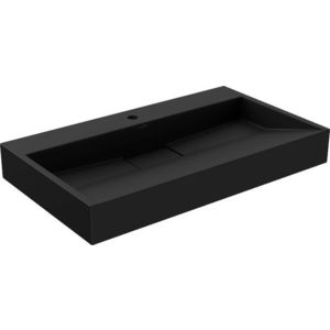 MEXEN Ava umyvadlo na desku litý mramor 1/O 80 x 46, černá 23018071 obraz