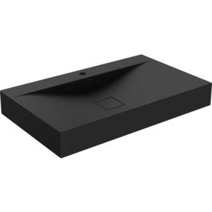MEXEN Poli umyvadlo na desku litý mramor 1/O 80 x 48, černá 23028071 obraz