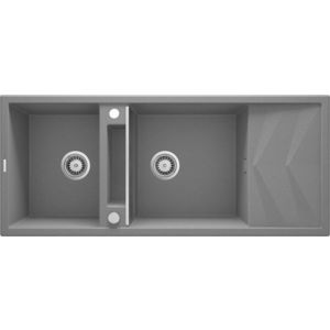 DEANTE Magnetic metallic grey granitový dřez, 2-bowl ZRM_S213 obraz