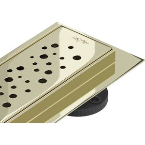 MEXEN/S Flat 360° M12 podlahový žlab otočný 50, zlatý 1521050-40 obraz
