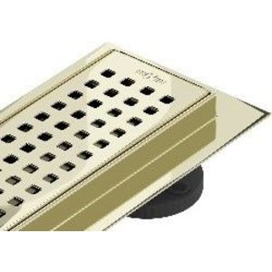 MEXEN/S Flat 360° M08 podlahový žlab otočný 90, zlatý 1525090-40 obraz