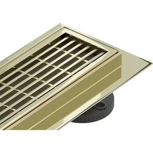 MEXEN/S Flat 360° M33 podlahový žlab otočný 100, zlatý 1533100-40 obraz