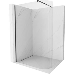 MEXEN/S Kioto Sprchová zástěna WALK-IN zaoblená 80 x 200, transparent 8 mm, černá 800-080-101-70-06 obraz