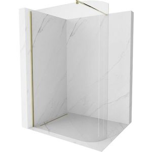 MEXEN/S Kioto Sprchová zástěna WALK-IN zaoblená 120 x 200, transparent 8 mm, zlatá 800-120-101-50-06 obraz