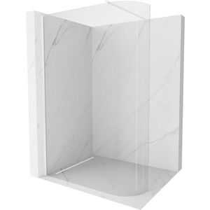 MEXEN/S Kioto Sprchová zástěna WALK-IN zaoblená 100 x 200, transparent 8 mm, bílá 800-100-101-20-06 obraz
