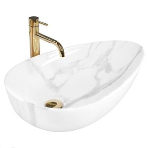 REA Umyvadlo na desku Greta 65 Bianco Shiny REA-U6501 obraz