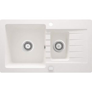 DEANTE Zorba alabaster Granitový dřez, 1.5 bowl s odkapávačem ZQZ_A513 obraz