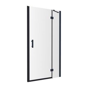 OMNIRES MANHATTAN sprchové dveře pro boční stěnu, 80 cm černá mat / transparent /BLMTR/ ADC80X-ABLTR obraz