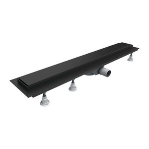 OMNIRES LOWFIX lineární sprchový odtok s pevnou mřížkou, 60 cm černá /BLH/ LOWFIX60GBL obraz