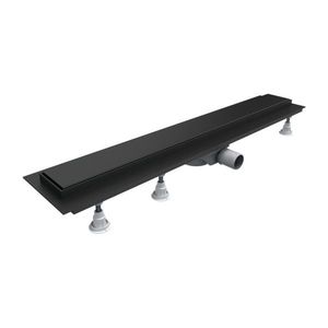 OMNIRES LOWFIX lineární sprchový odtok s pevnou mřížkou, 80 cm černá /BLH/ LOWFIX80GBL obraz