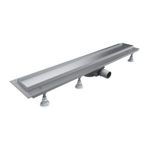 OMNIRES LOWFIX lineární sprchový odtok s krycí deskou pro dlažbu, 80 cm srebrny /SL/ LOWFIX80TSL obraz