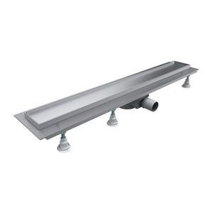 OMNIRES LOWFIX lineární sprchový odtok s krycí deskou pro dlažbu, 90 cm srebrny /SL/ LOWFIX90TSL obraz