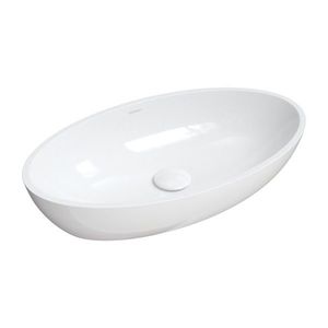 OMNIRES SIENA M+ umyvadlo na desku, 60 x 35 cm bílá lesk /BP/ SIENALUNBP obraz
