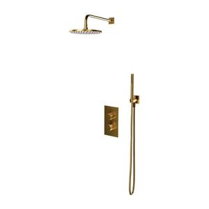 OMNIRES CONTOUR termostatický podomítkový sprchový systém zlatá kartáčovaná /GLB/ SYSCT11GLB obraz