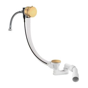 OMNIRES CGS Sifon vanový automat komplet s napouštěním zlatá kartáčovaná /GLB/ TK132-PLUS-3.07+64-SGLB obraz