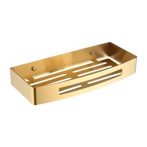 OMNIRES UNI košík do sprchy, 30 x 5 x 13 cm zlatá kartáčovaná /GLB/ UN10331GLB obraz